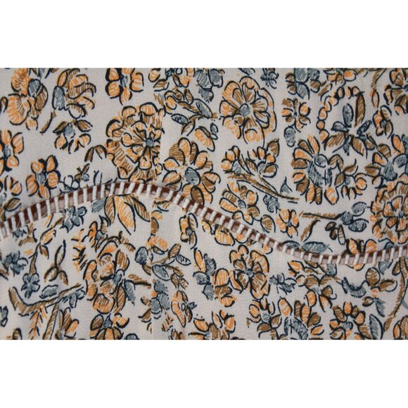 New Free People BOHEME MINI DRESS Women Size 8 Dress Beige Yellow Floral - Picture 10 of 15